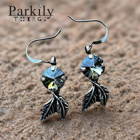 Handcrafted Earrings with Swarovski Crystal - Picture 1 of 6